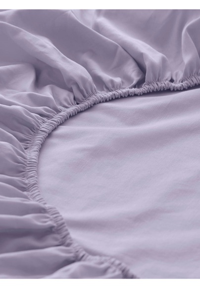 Satin-Spannbetttuch aus Bio-Baumwolle - lila Grösse90-100x200 cm