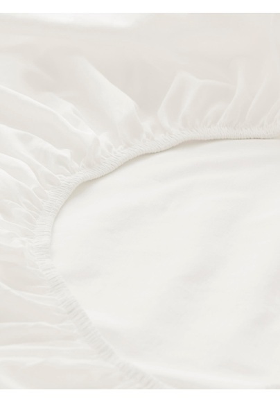 Satin-Spannbetttuch aus Bio-Baumwolle - weiß Grösse90-100x200 cm