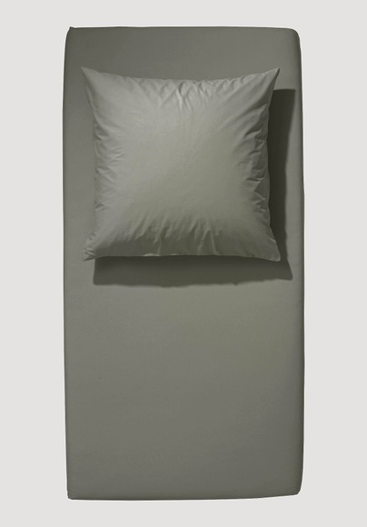 Satin-Spannbetttuch aus Bio-Baumwolle - grün Grösse90-100x200 cm