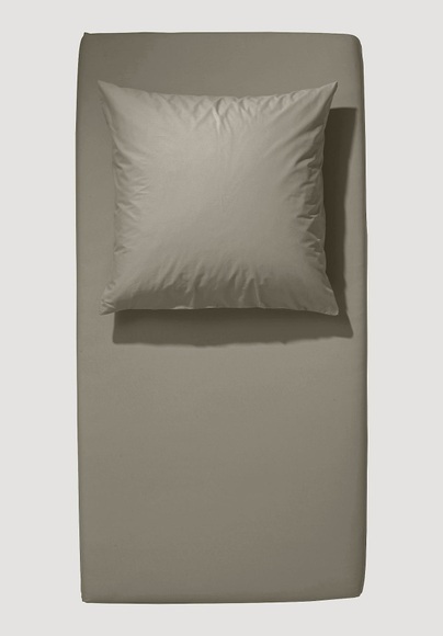 hessnatur Satin Spannbetttuch aus Bio-Baumwolle - grün Grösse90-100x200 cm