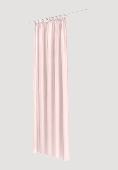 Vorhang Marc mit Gardinenband aus Bio-Baumwolle - rosa Grösse225x135 cm