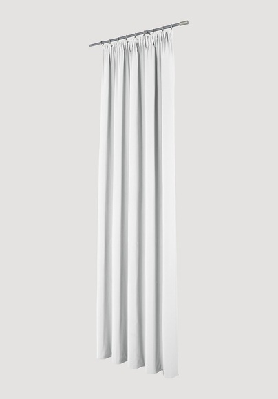 Vorhang mit Faltenband aus Bio-Baumwolle - weiß Grösse225x135cm
