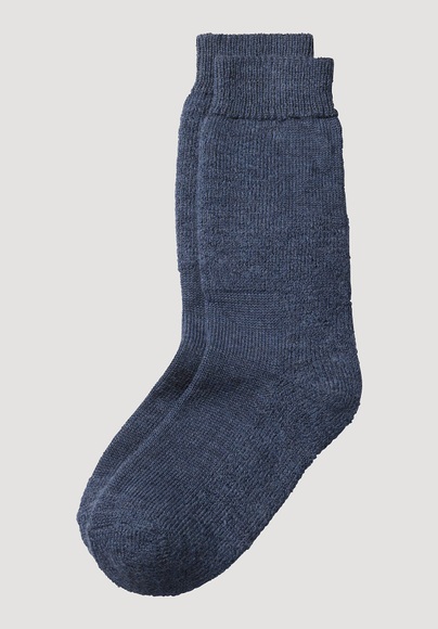Unisex Wandersocke aus Bio-Merinowolle - blau Grösse36/37