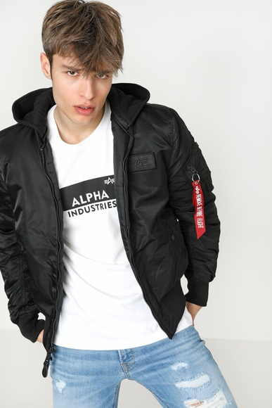 Alpha Industries Wattierte Bomberjacke | schwarz | Herren | M
