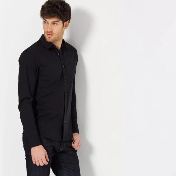 Tommy Jeans Herren Hemd, Slim Fit, langarm M