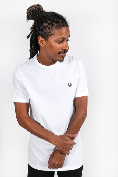 Fred Perry ringer t-shirt in white