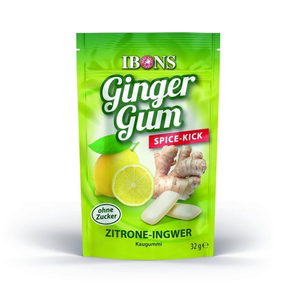 IBONS Ingwer-Zitrone Kaugummi (12x32g)