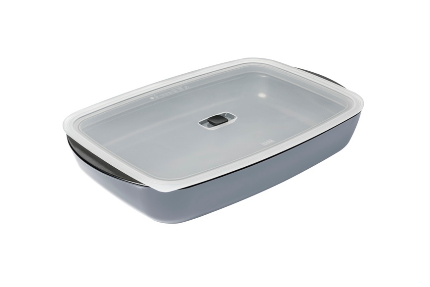 Kuhn Rikon - EASY Glas Ofenform beschichtet mit Deckel mittel 2 L