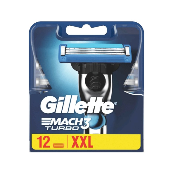 Gillette Herren Mach3 Turbo 12 Pezzi