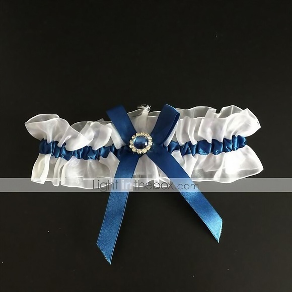 Chiffon Modisch Hochzeitsstrumpfband Mit Strass Strumpfbänder Lightinthebox