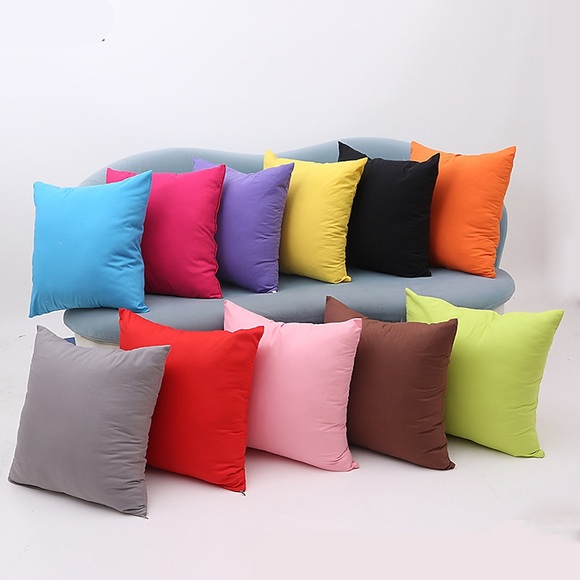 1 Stück weicher Plüsch-Kissenbezug, einfarbig, bonbonfarben, mehrfarbig, einfacher quadratischer Reißverschluss, traditionelles klassisches Outdoor-Kissen für Sofa, Couch, Bett, Stuhl Lightinthebox