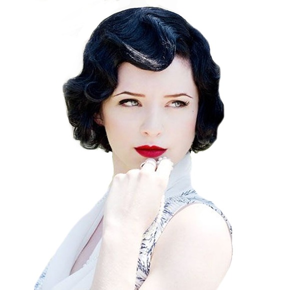 roaring 20s perücke cosplay perücke synthetische perücke gewellte fingerwelle körperwelle gewellte perücke kurz pechschwarz #1 kunsthaar damen vintage perücke schwarz braun strongbeauty Lightinthebox