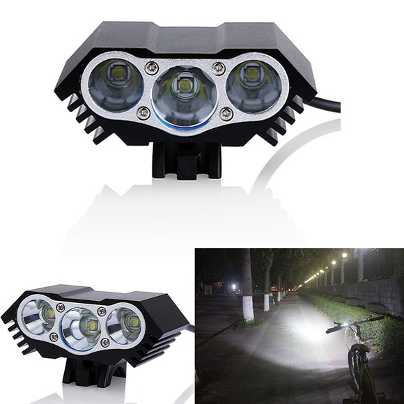 Fahrradlichter 3000 Lumen 3LED Super hell wiederaufladbar 18650 Fahrradlichter für Nachtfahrten IPX6 WASGERFORTE 4 Modi Weitwinkel Einfach zu installieren zu installieren Lightinthebox