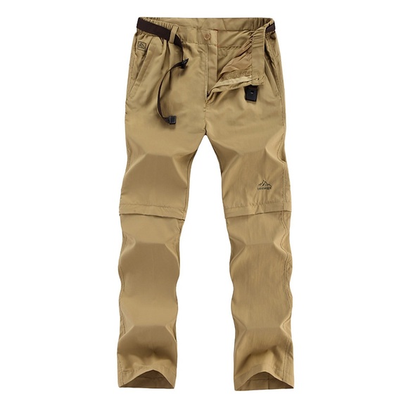 Herren Wanderhose Zip Off Hose Wanderhose Wanderhosen Sommer Außen Wasserdicht Atmungsaktiv Rasche Trocknung Leicht Hosen / Regenhose Unten Elastische Taille Schwarz Armeegrün Campen und Wandern Jagd Lightinthebox