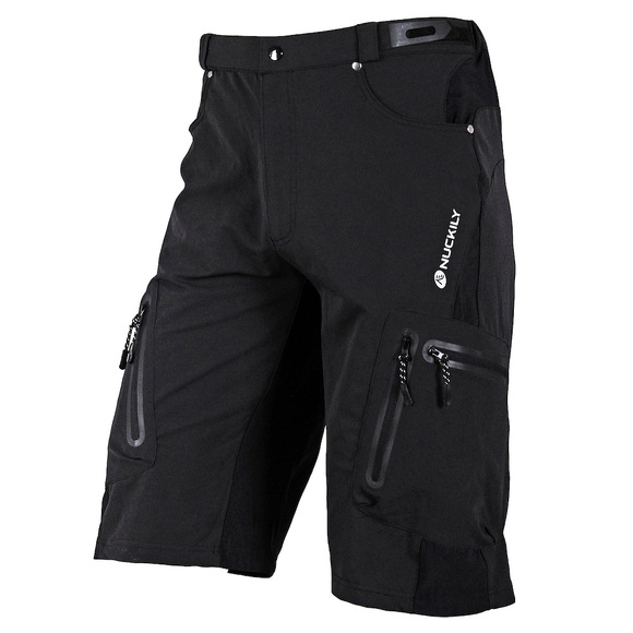 Nuckily herren mtb shorts lycra radhose wasserdicht atmungsaktiv schnell trocknend leicht und baggy reißverschlusstaschen sommer fahrradbekleidung berg rennrad radsport fortgeschritten schwarz Lightinthebox