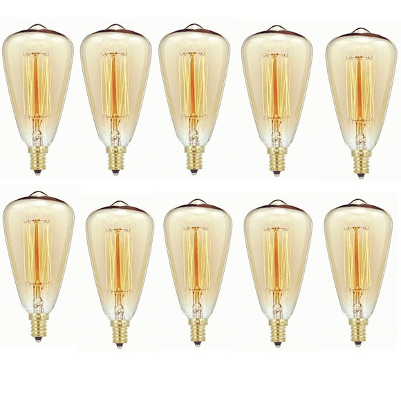 10 Stück 40 W E14 ST48 Warmweiß 2200-2700 k Retro / Abblendbar / Dekorativ Glühende Vintage Edison Glühbirne 220-240 V Lightinthebox