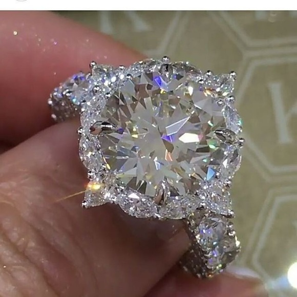 Bandring Ring For Damen Kubikzirkonia Synthetischer Diamant Party Geschenk Verlobung Versilbert Klassisch HALO Pflastern Hochzeit Lightinthebox