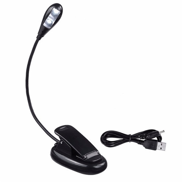 LED-Clip auf Buchlesebettlichtlampe wiederaufladbare tragbare Lesung 1w flexible 360 ° USB-AA-Batterien für Computer Lightinthebox