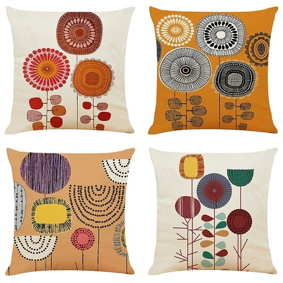 4 Stück Wurfkissenbezüge floral floralamp;Pflanzen Vintage traditionelles klassisches Heimsofa dekoratives Wohnzimmer Outdoor-Kissen für Sofa Couch Bett Stuhl Lightinthebox
