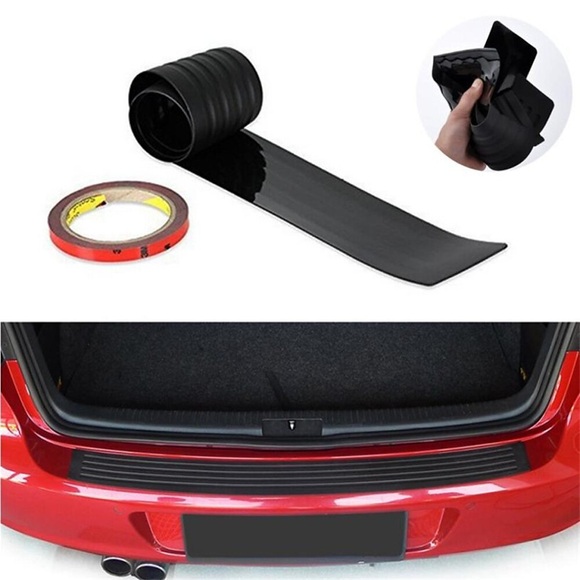 universal auto schwarz hintere stoßstange schwellenschutz platte gummi abdeckung schutz trim pad trim abdeckleiste auto styling dropshipping 0,9 m auto stoßstange streifen für auto kofferraum Lightinthebox