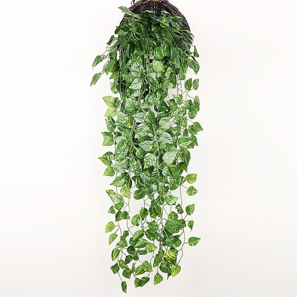 1 stück simulation gefälschte blume rattan decke grün ranke engineering dekoration rattan oberschrank decke esszimmer wohnzimmer dekoration blume grüne pflanze 95 cm/37 (rohrkörbe nicht enthalten) Lightinthebox