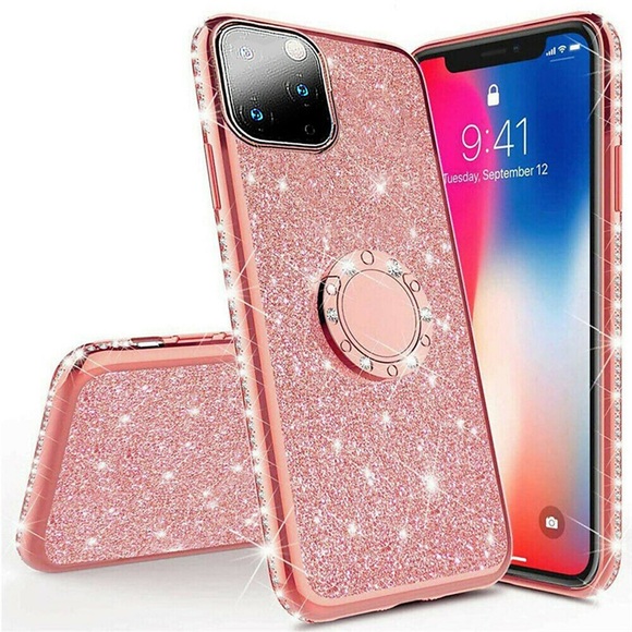 Handy Hülle Handyhüllen Für Apple Rückseite iPhone 13 Pro Max 12 11 SE 2022 X XR XS Max 8 7 Strass mit Halterung Inhaber anrufen Glänzender Schein TPU Lightinthebox