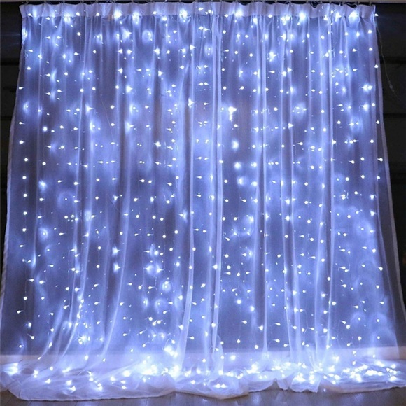 2Stück 1 Stück LED Vorhang Lichterkette 3 1m 3 2m 3 3m Weihnachtsbaum Dekoration LED Terrasse Party Hochzeit Fenster Schlafzimmer im Freien Lichterketten für Neujahrsferien Lightinthebox