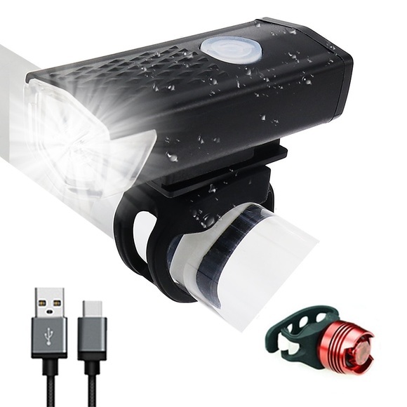 LED-Fahrradlicht Fahrrad-Vorderlicht LED-Fahrrad Radfahren wasserdicht 360° Rotation Akku 300 lm USB-betriebenes Radfahren / Fahrrad Lightinthebox