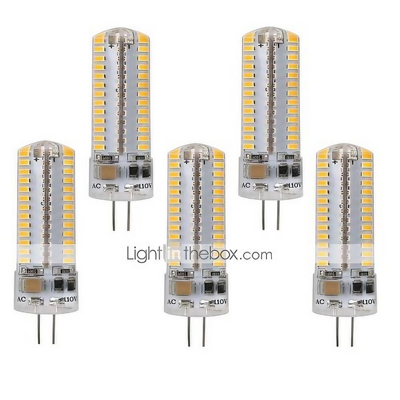 zdm 5 stücke g9 / g4 104 leds glühbirnen 5 watt 50 watt halogen äquivalent 450 lm 104 leds nicht dimmbare g4 / g9 lampen für hauptbeleuchtung ac220v / ac110v Lightinthebox