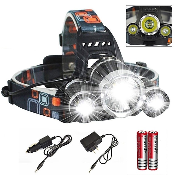 Stirnlampen Fahrradlicht Wasserfest 6000 lm LED Sender 4.0 Beleuchtungsmodus inklusive Ladegerät inklusive Batterien und Ladegerät Wasserfest Camping / Wandern / Höhlenforschung Radsport Jagd AU EU Lightinthebox