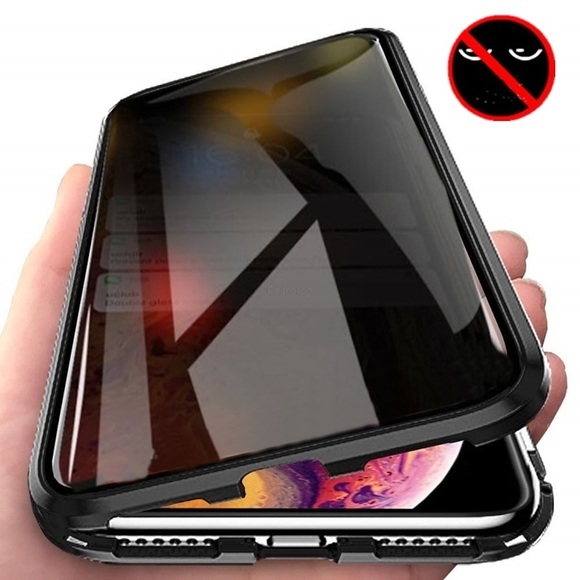 Telefon Hülle Handyhüllen Für Apple Magnetischer Adsorptionsfall iPhone 14 Pro Max 13 12 11 Pro Max Mini X XR XS 8 7 Plus Ganzkörperschutz Anti Peep mit Frontscheibenglasfolie Durchsichtig Lightinthebox