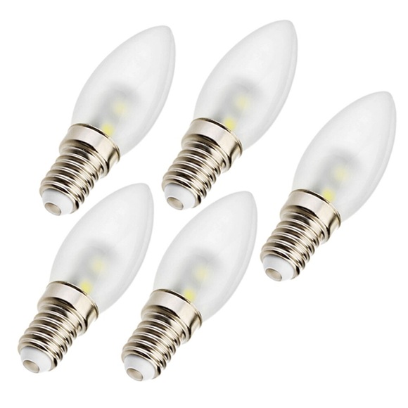 5 stücke 1 watt led kerze glühbirne 50lm e14 c35 7 led perlen smd 5050 weiß 10 watt halogen äquivalent 180-240 v Lightinthebox