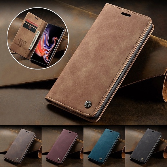 caseme magnetische flip wallet phone case retro stand für samsung galaxy s22 ultra s21 plus s20 ultra a73 a53 a33 a72 a52 schützende retro style leder strapazierfähige schutzhülle Lightinthebox