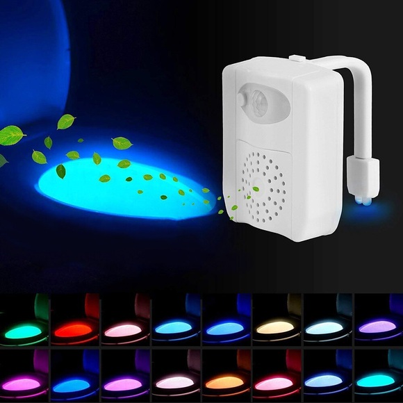 Quadratisch WC-Licht LED Nachtlicht LED Smart Light Wasserfest Farbwechsel Einfach zu tragen Körpersensor Batterien angetrieben 2St 1 Stück Lightinthebox