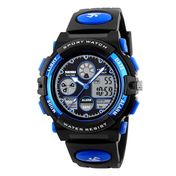 SKMEI Armbanduhr Digitaluhr für niños Analog-Digital digital Sportlich Outdoor Kalender Chronograph LED-Lampe Plastik PU - Leder / Stopuhr Lightinthebox