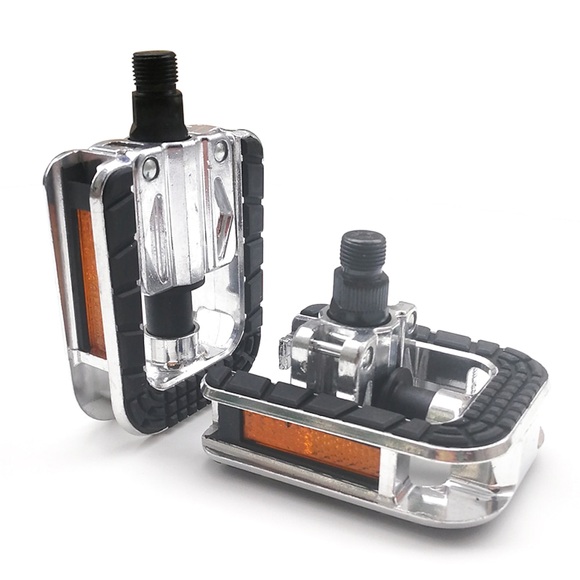 mi.xim Pedale Sicherheit Praktisch Sport 2 Auflagerung Aluminiumlegierung Stahl für Radsport Rennrad Geländerad BMX Silber / schwarz Lightinthebox