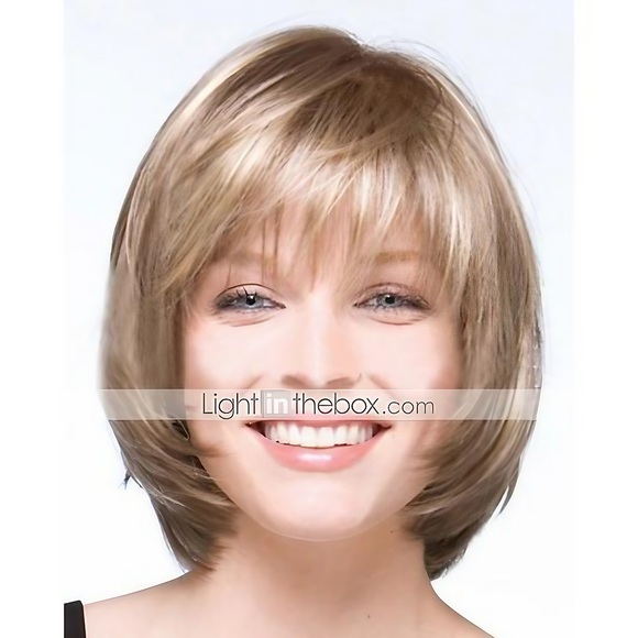 Synthetische Perücken Glatt Kurzer Bob Perücke Kurz Hellgolden Synthetische Haare 12 Zoll Damen Hitze Resistent Blond Haarvergnügen Lightinthebox