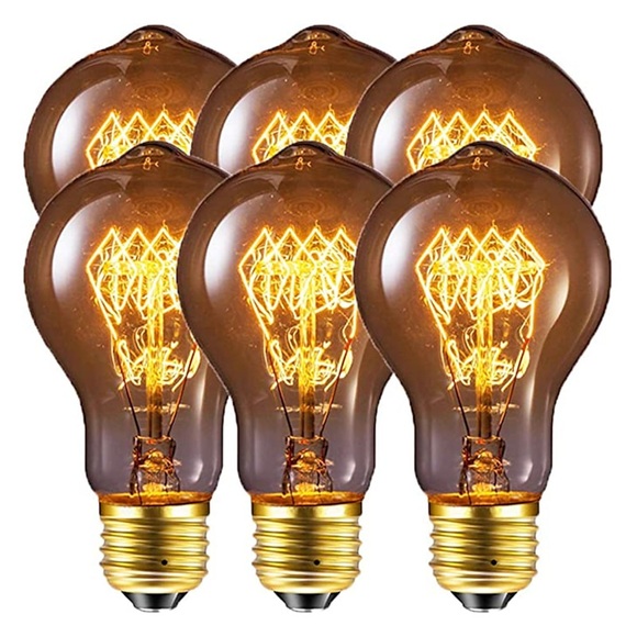 6 Stück Edison Vintage Glühbirne dimmbar a19 40w e26 e27 dekorative Glühbirnen für Wandleuchten Deckenleuchte 220-240V Lightinthebox