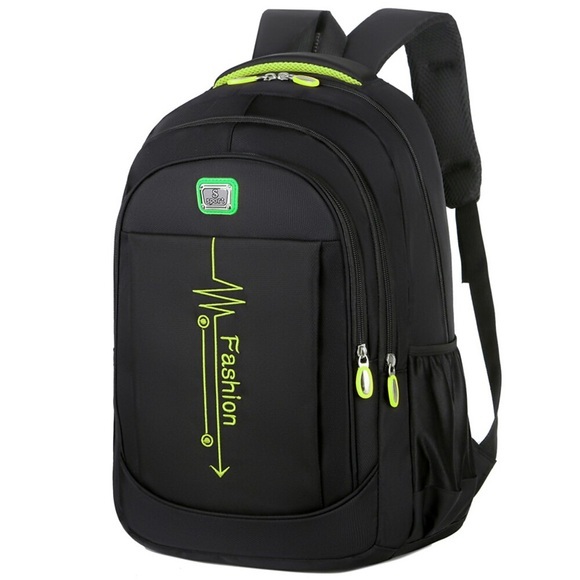 Unisex Schultasche Rucksack Schulanfang Täglich Feste Farbe Buchstabe Oxford Hohe Kapazität Wasserdicht Reißverschluss Blau Orange Grün Grau Lightinthebox