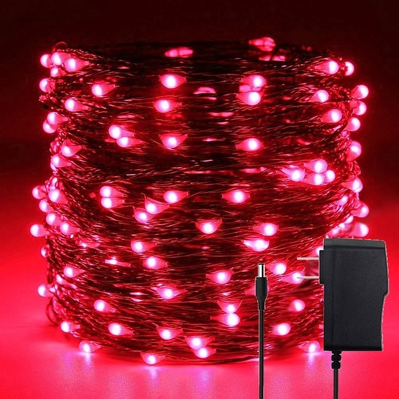 Minetom Lichterketten Streifen 33ft 100 LED wasserdichte Glühwürmchen Lichter auf Kupferdraht mit DC12V Adapter enthalten Sternenlichterketten für Hochzeit Indoor Outdoor Weihnachten Terrasse Lightinthebox