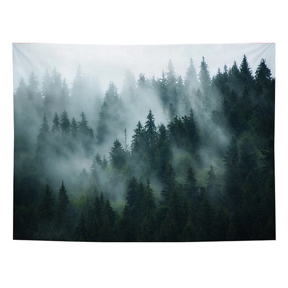 Wandteppich Kunst Dekor Decke Vorhang Picknick Tischdecke hängen zu Hause Schlafzimmer Wohnzimmer Wohnheim Dekoration Polyester Waldnebel Schönheit Blick Lightinthebox