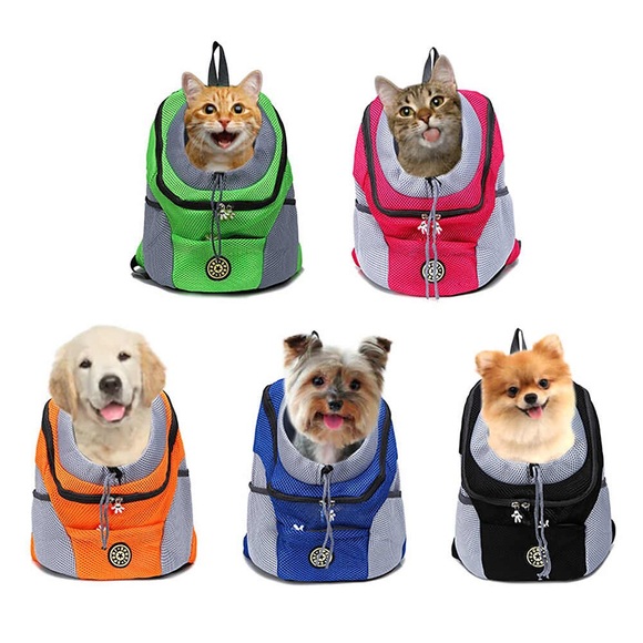 Hunde Katzen Pelzige Kleintiere Tragetasche Reiserucksack Hunde-Rucksack Reise Bequem Lässig / Alltäglich Modisch Nylon kleines Haustier Welpe Kleiner Hund Draussen Wandern Schwarz Fuchsie Blau Lightinthebox
