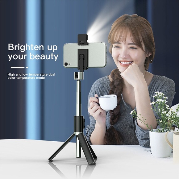 950mm 3in1 kabelloser Bluetooth Selfie Stick mit Fülllicht faltbar Mini Stativ erweiterbar Einbeinstativ für iPhone iOS Android Lightinthebox