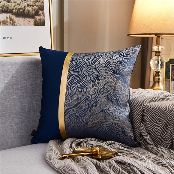 textur farbabstimmung gold linie jacquard bestickte kissenbezug wohnzimmer schlafzimmer sofa kissenbezug im freien kissen für sofa couch bett stuhl Lightinthebox