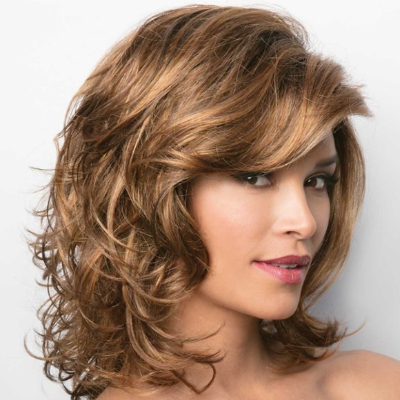 synthetische Perücke lockige asymmetrische Perücke kurzes braunes synthetisches Haar Damen modisches Design exquisites flauschiges Braun Lightinthebox