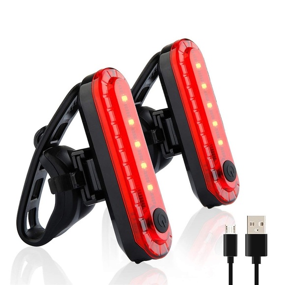 Outdoor-Fahrrad Lichter USB-Aufladung LED-Warnlichter Nachtfahrrad Rücklicht Radfahren wasserdichtes Rücklicht für Fahrradfahren Lightinthebox