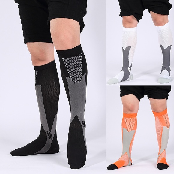 Herren Damen Sportsocken Mannschaftssocken Radsocken Kompression Kompressionssocken Rutschfest Atmungsaktiv Weich Schweißableitend Unterstützung Weiß Schwarz Rosa Winter Rennrad Fitness Geländerad Lightinthebox