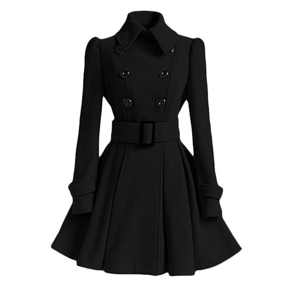 Damen Mantel Täglich Arbeitskleidung Winter Herbst Lang Mantel Regular Fit Elegant und luxuriös Jacken Langarm Mit Gürtel Schwarz Grau Lightinthebox