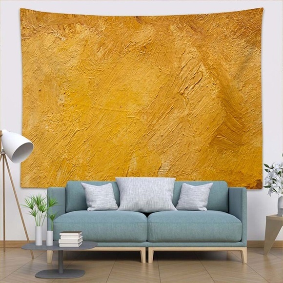 Ölgemälde gelber Wandteppich Art Deco Decke Vorhang Picknicktischdecke hängend Zuhause Schlafzimmer Wohnzimmer Schlafsaal Dekoration Polyester Lightinthebox