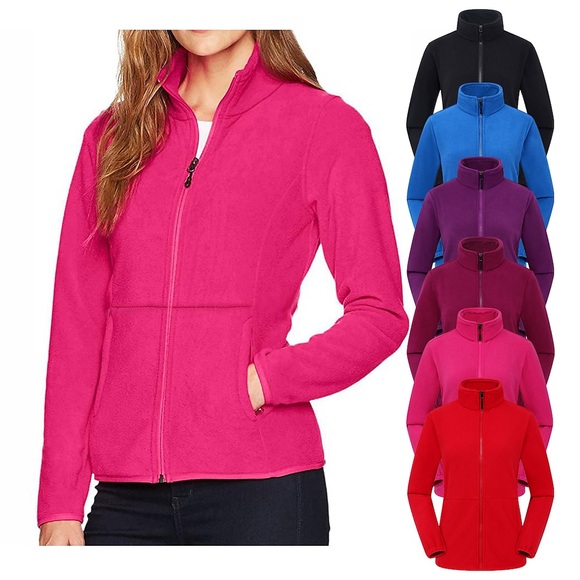 Damen Polarfleecejacke mit durchgehendem Reißverschluss Wandern Winterjacke Windjacke Outdoor einfarbig thermisch warm weich winddicht Frontreißverschluss leichte Oberbekleidung Trenchcoat Top Camping Wandern Jagd Ski Lightinthebox